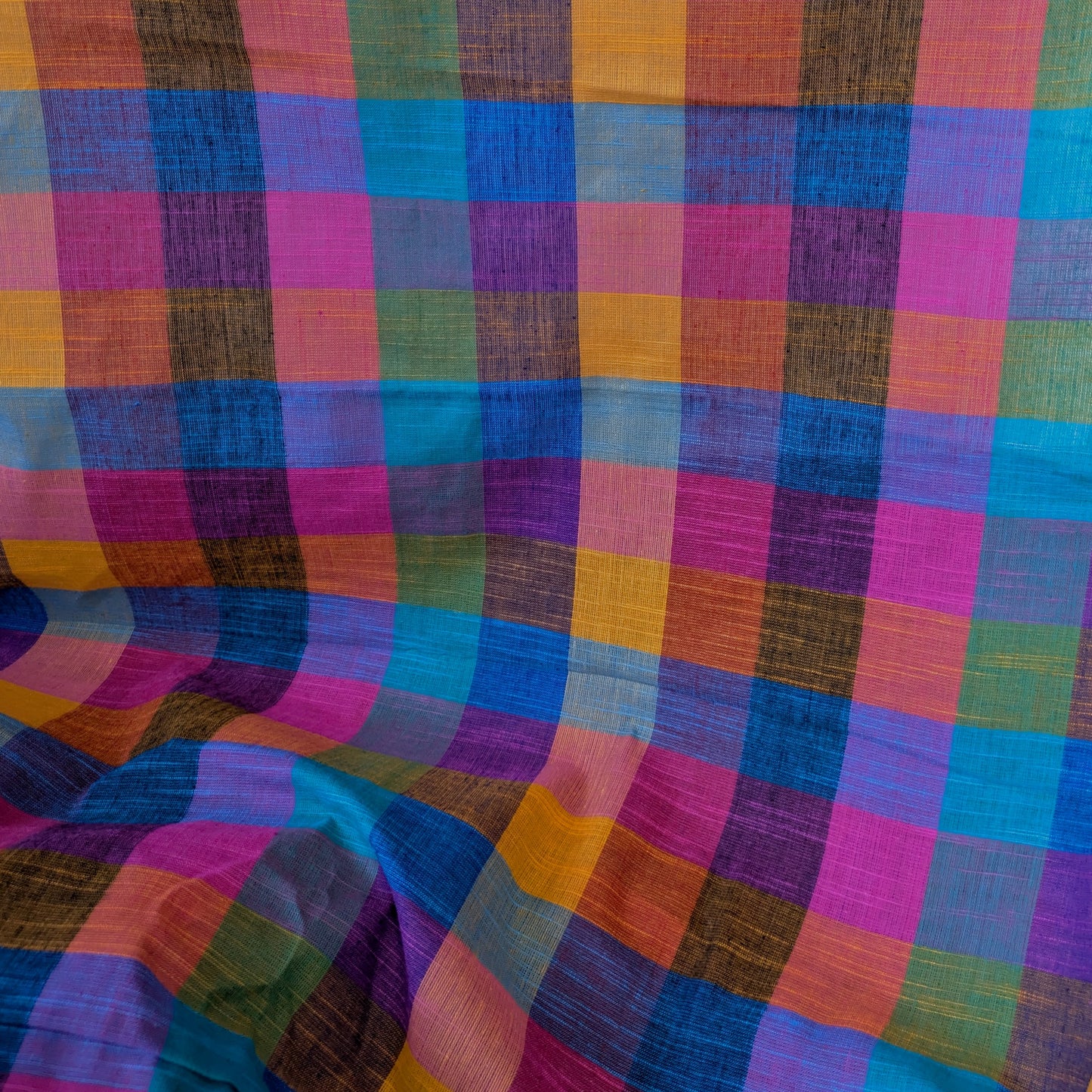 Medium 1.5" Checks - Bright Blue