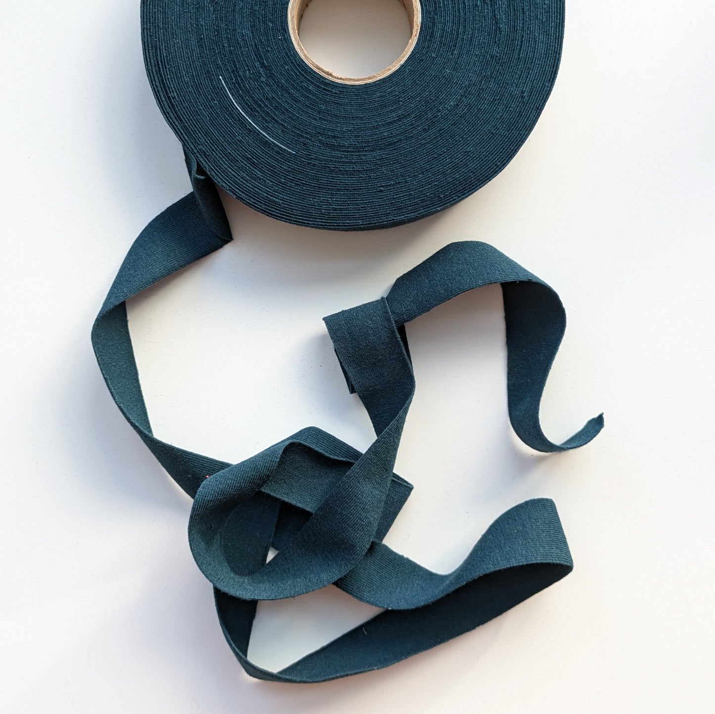 Petrol Blue Cotton Knit Binding