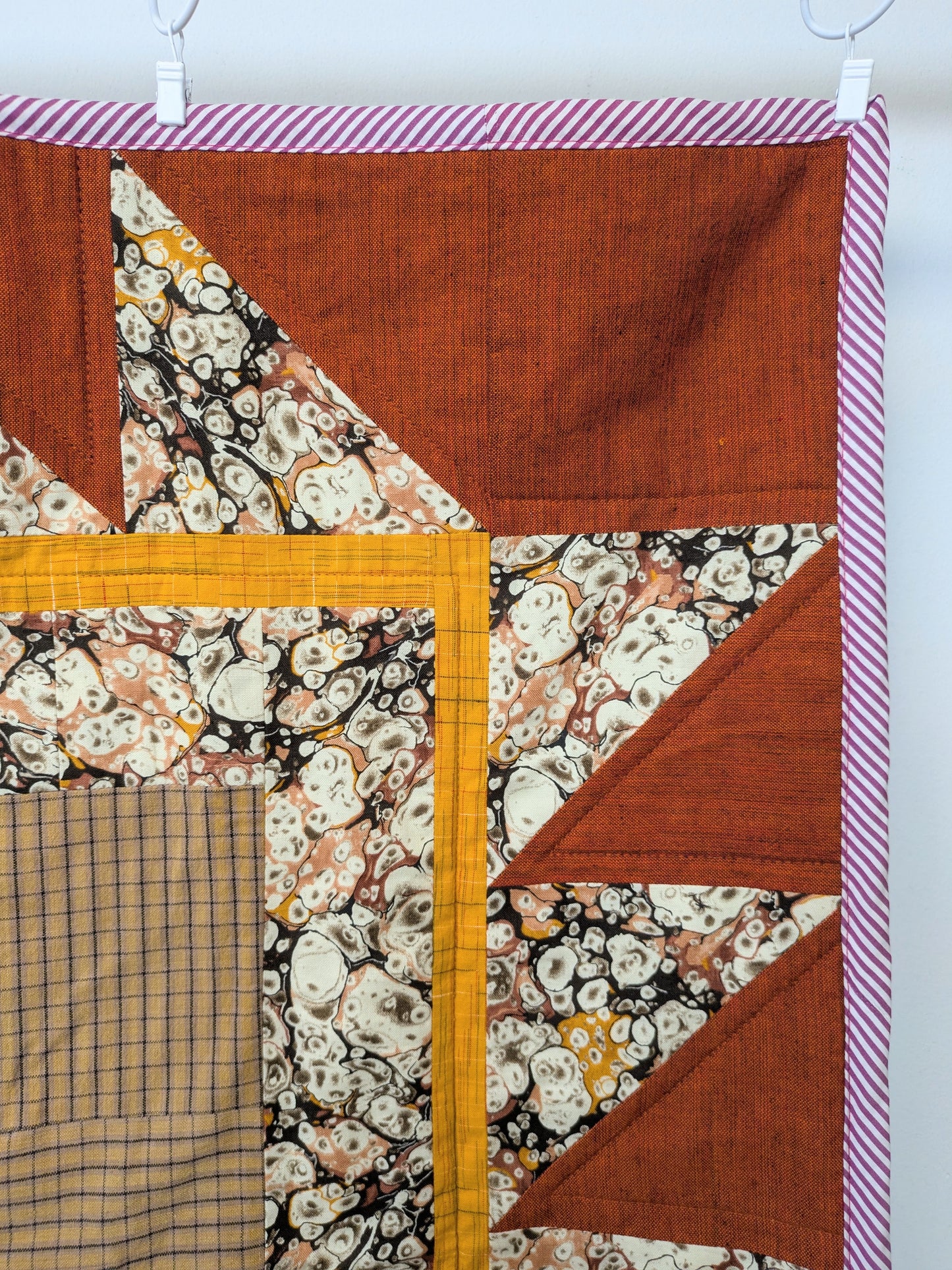 Geometric Star - Original Quilted Textile Art