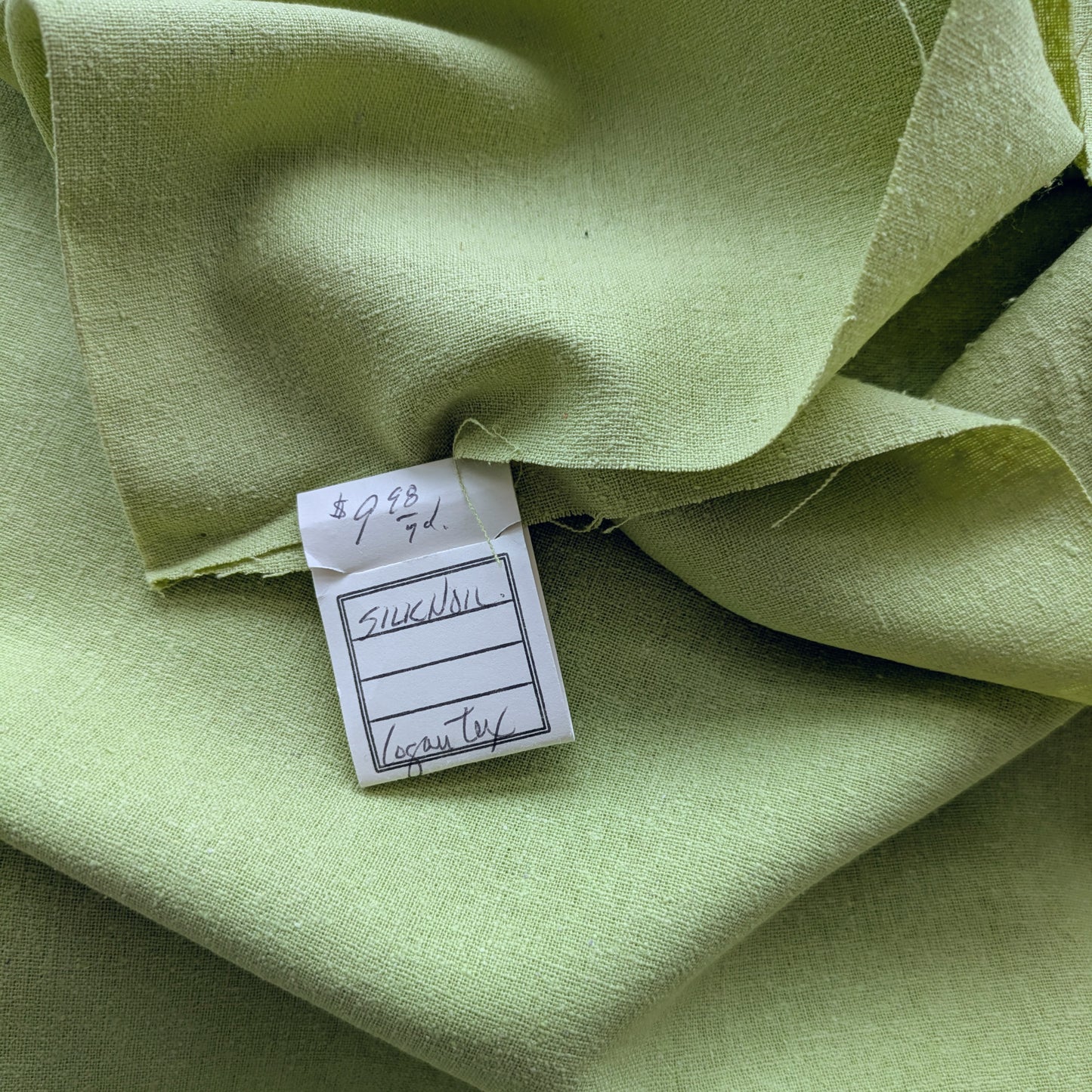 Seafoam Green Silk Noil