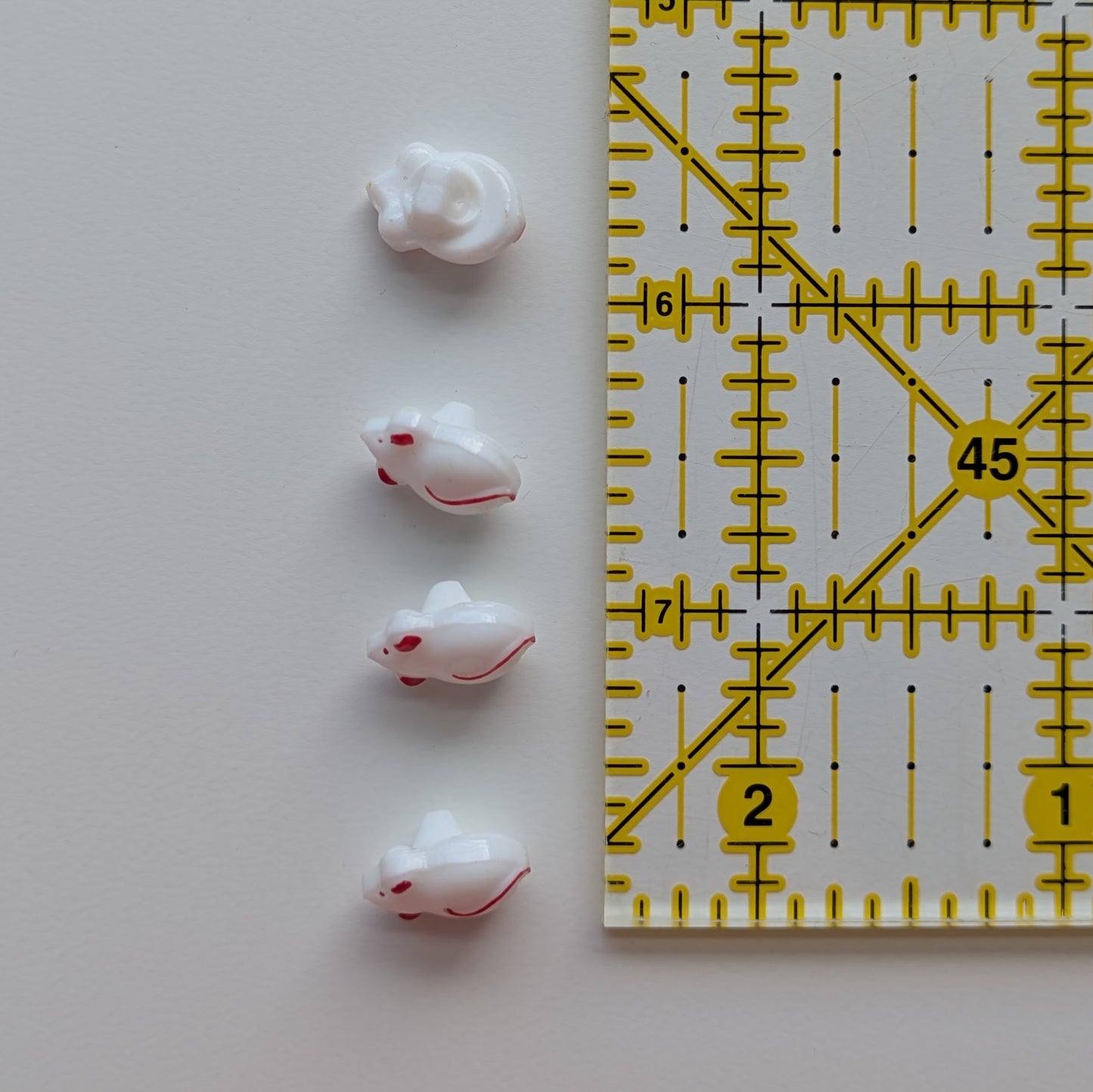 White Mice Buttons