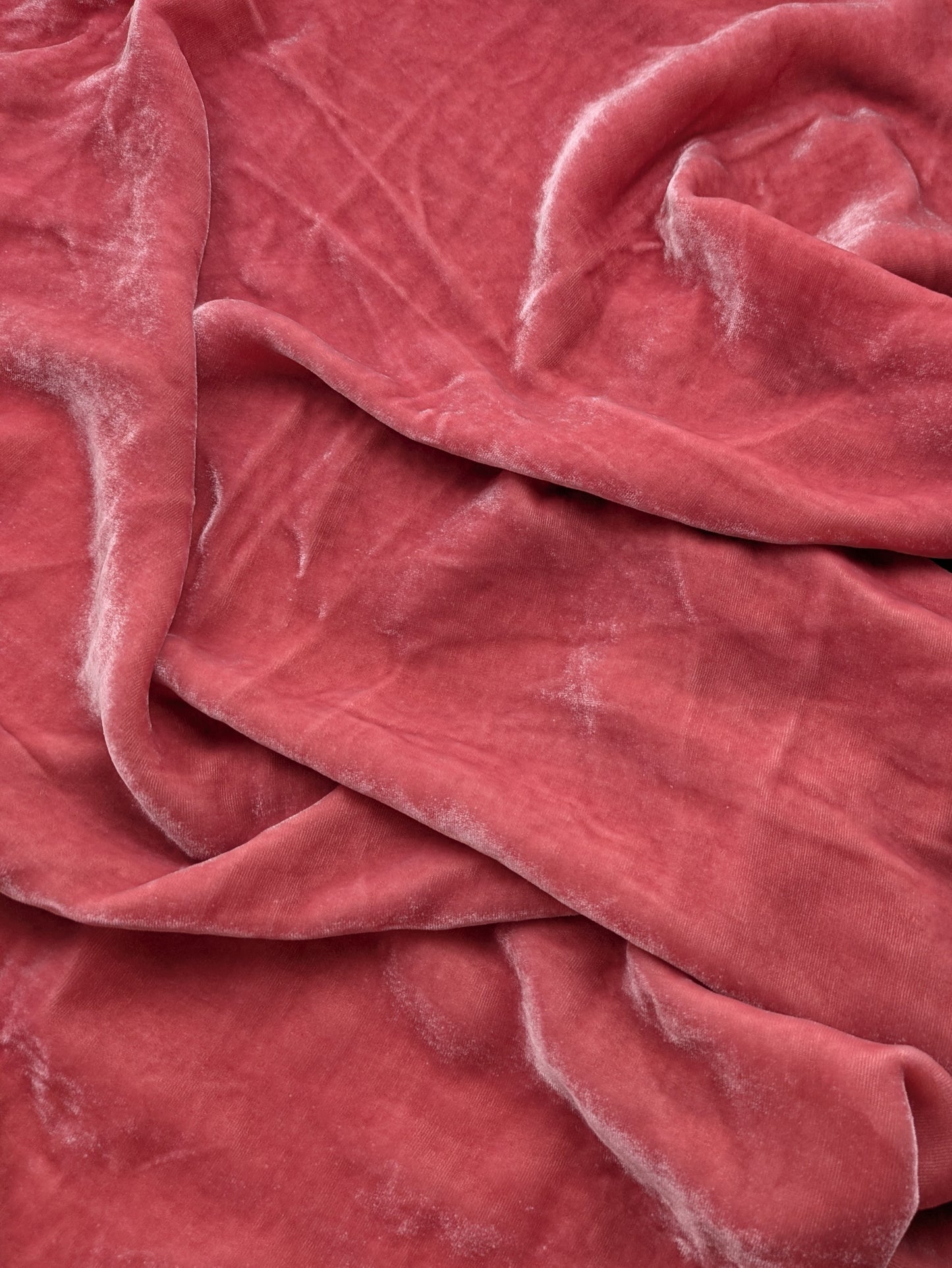46" Pink Silk Velvet