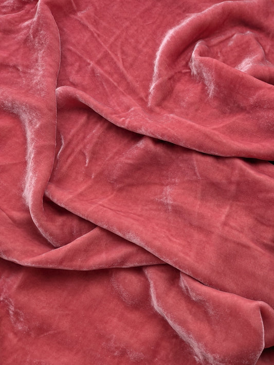 46" Pink Silk Velvet
