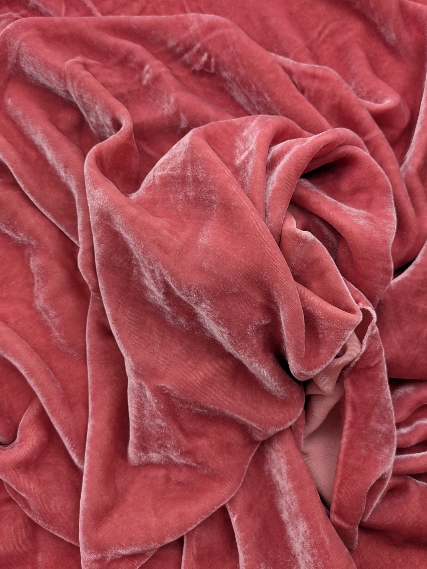 46" Pink Silk Velvet