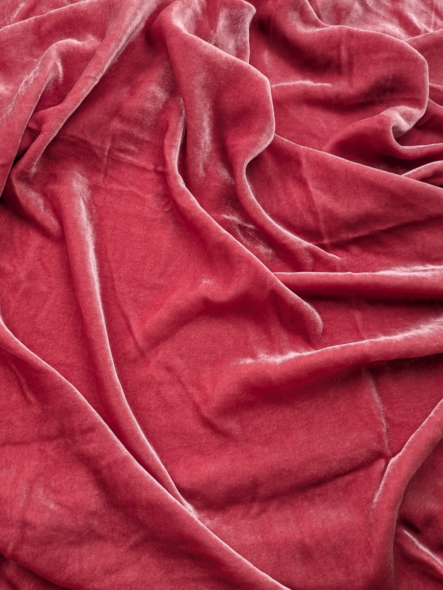 56" Pink Silk Velvet