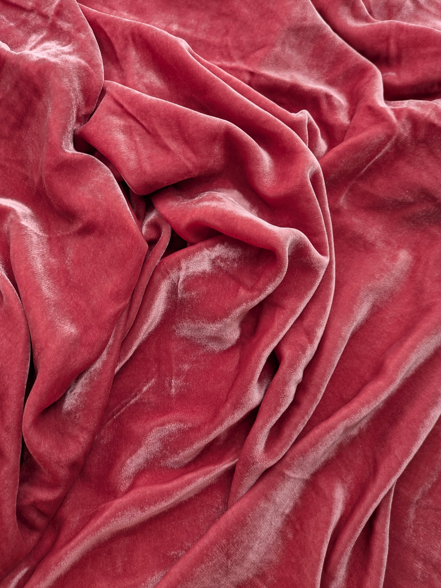 56" Pink Silk Velvet