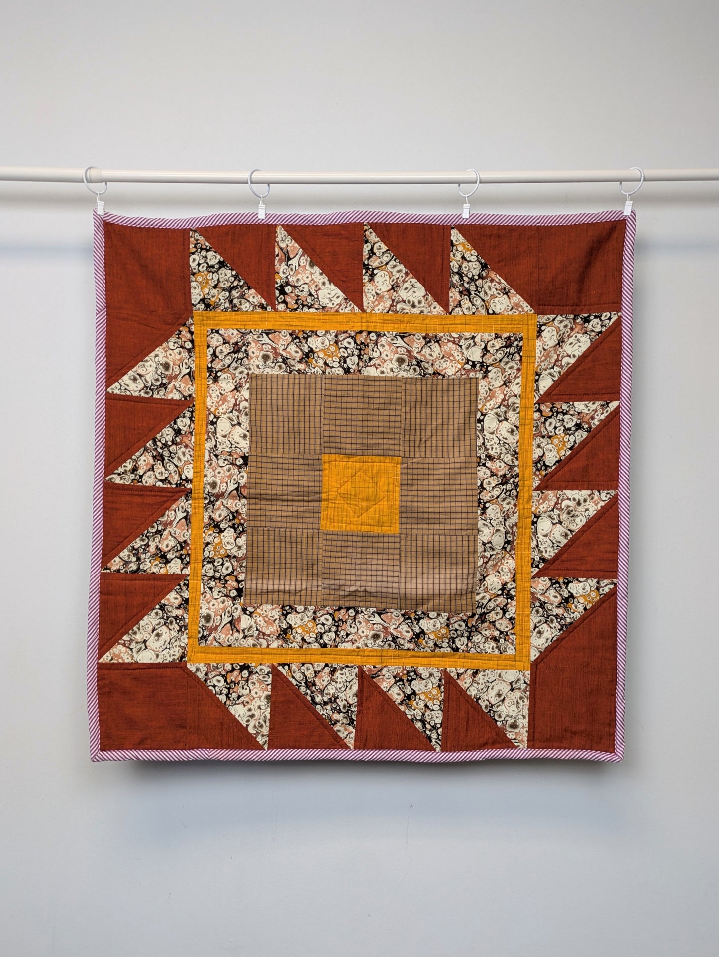 Geometric Star - Original Quilted Textile Art