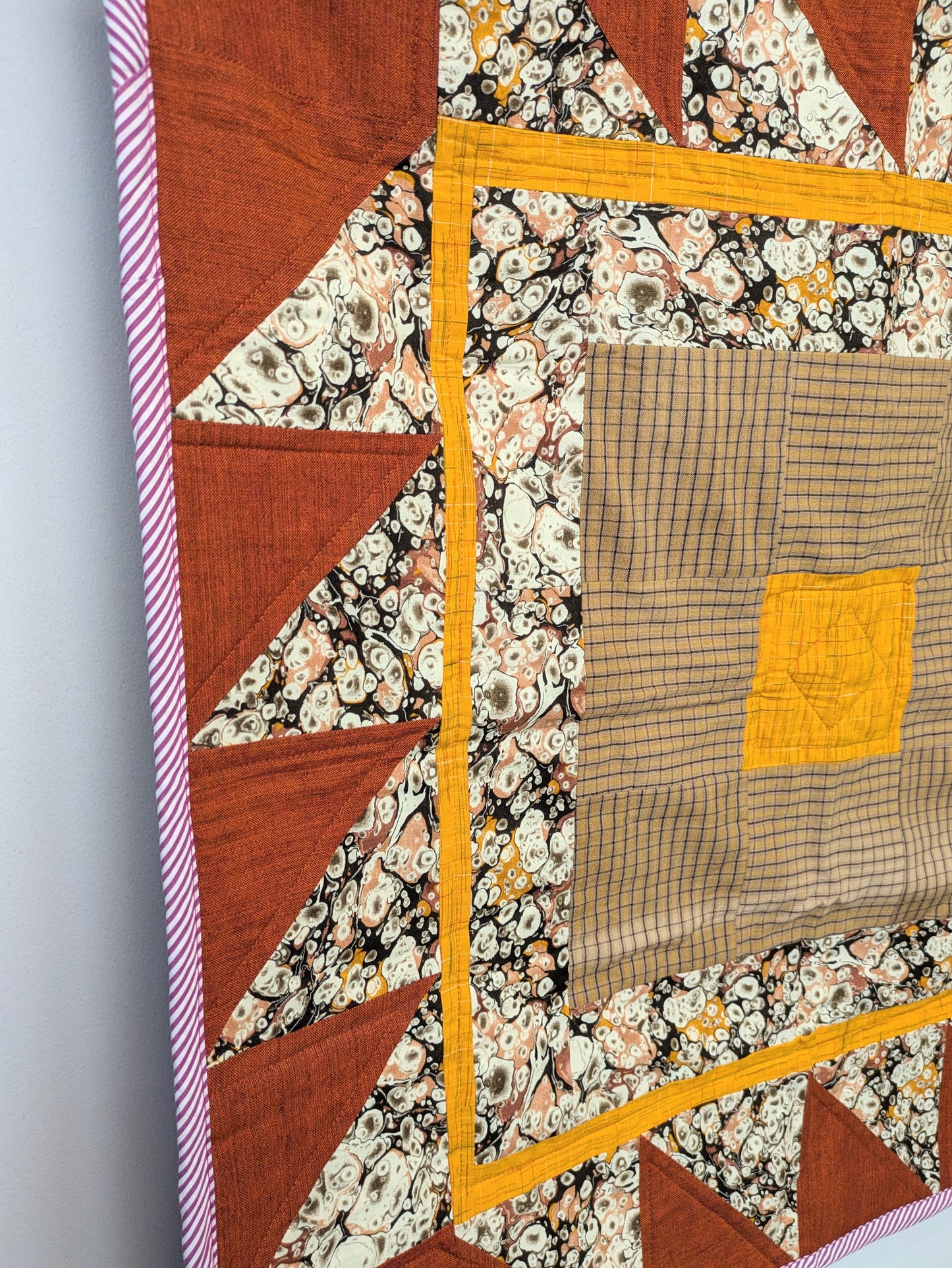 Geometric Star - Original Quilted Textile Art