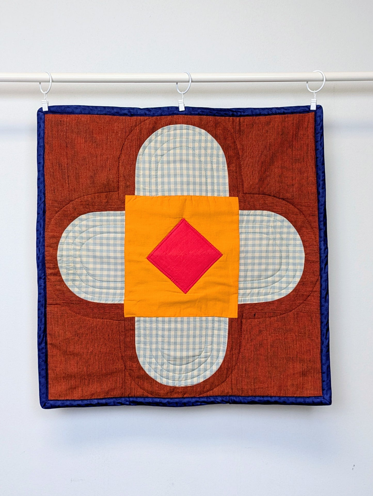 Quatrefoil - Original Quilted Textile Art