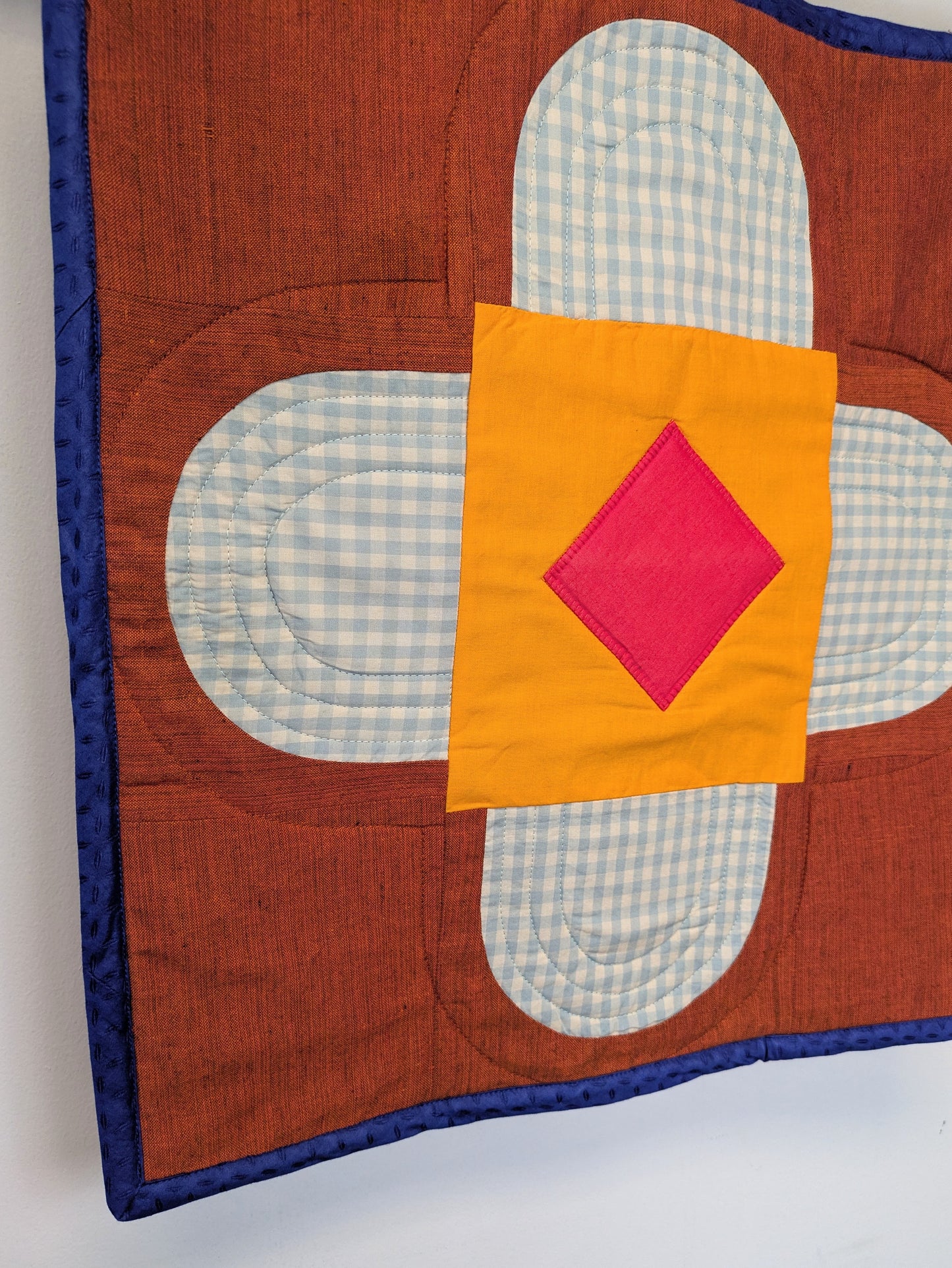 Quatrefoil - Original Quilted Textile Art
