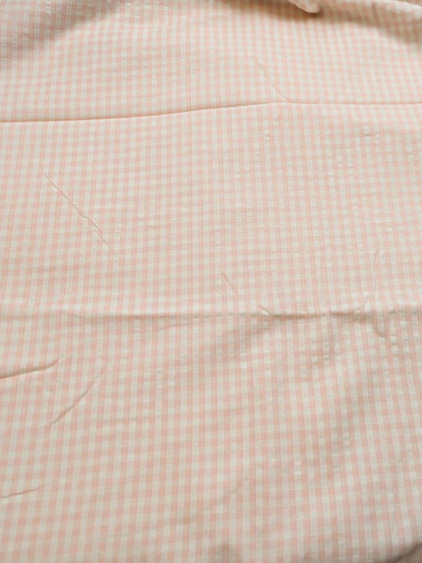 Ballet Pink Gingham Seersucker