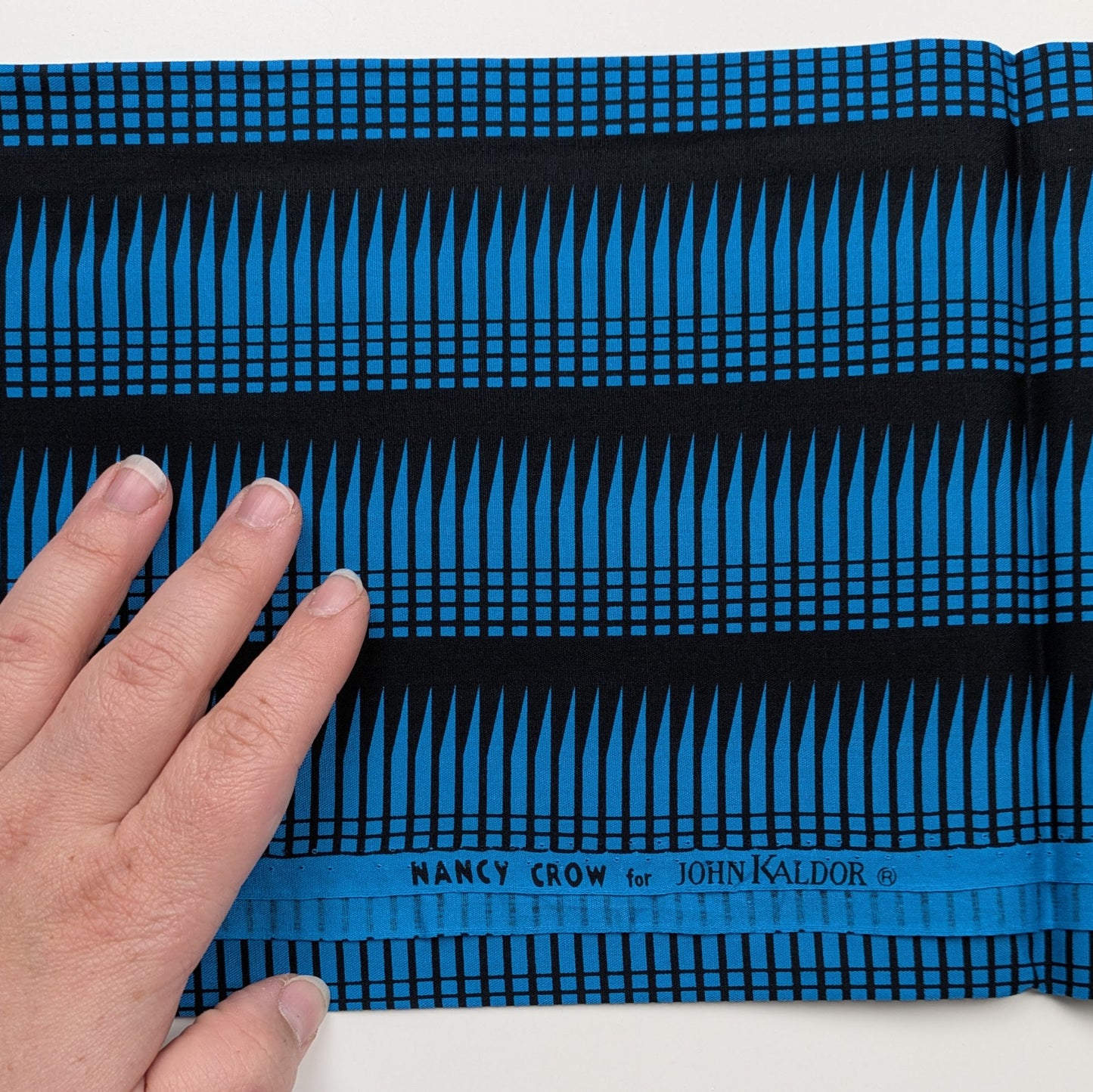 Nancy Crow Blue and Black Slashes HY