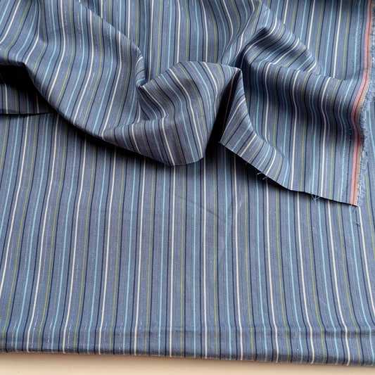 Blue Lurex Stripe