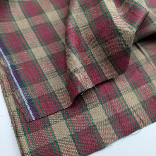 Beige and Red Cabin Plaid - FQ