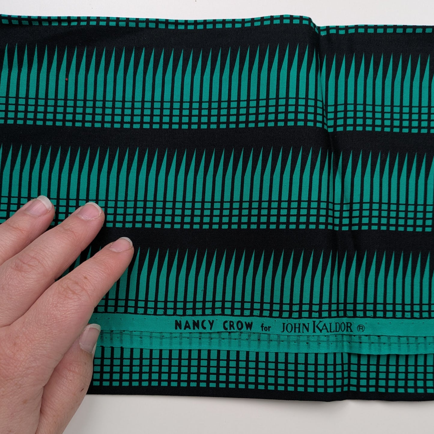 Nancy Crow Green and Black Slashes HY