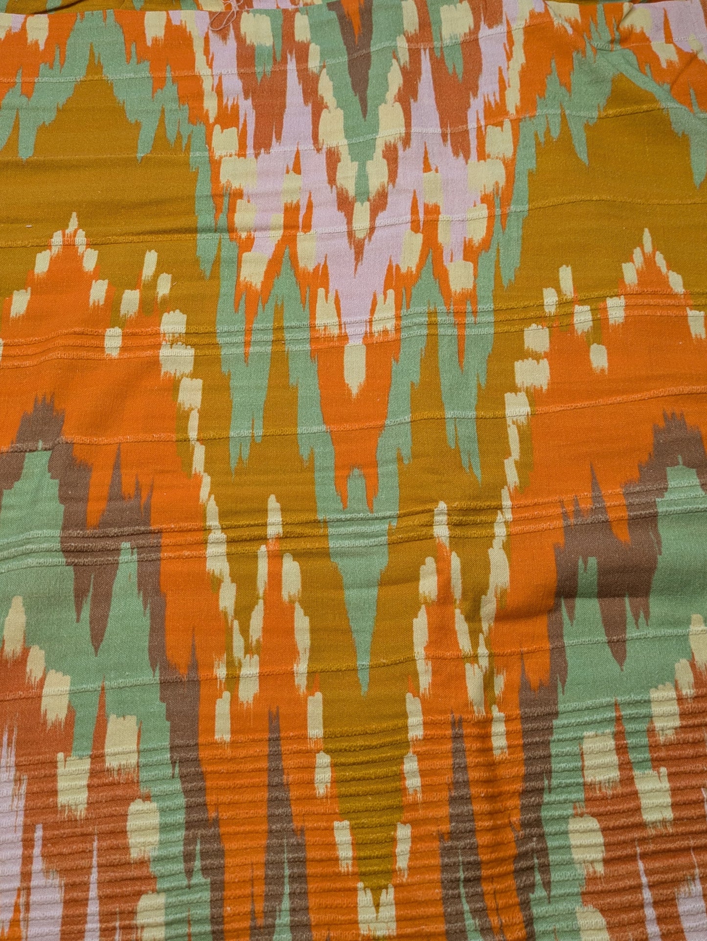 Ikat Print Slubby Cotton