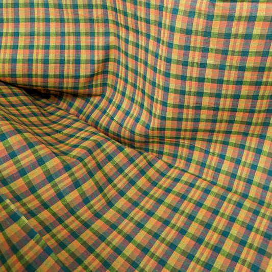 1 yard REMNANT - Irregular Gingham Rainbow