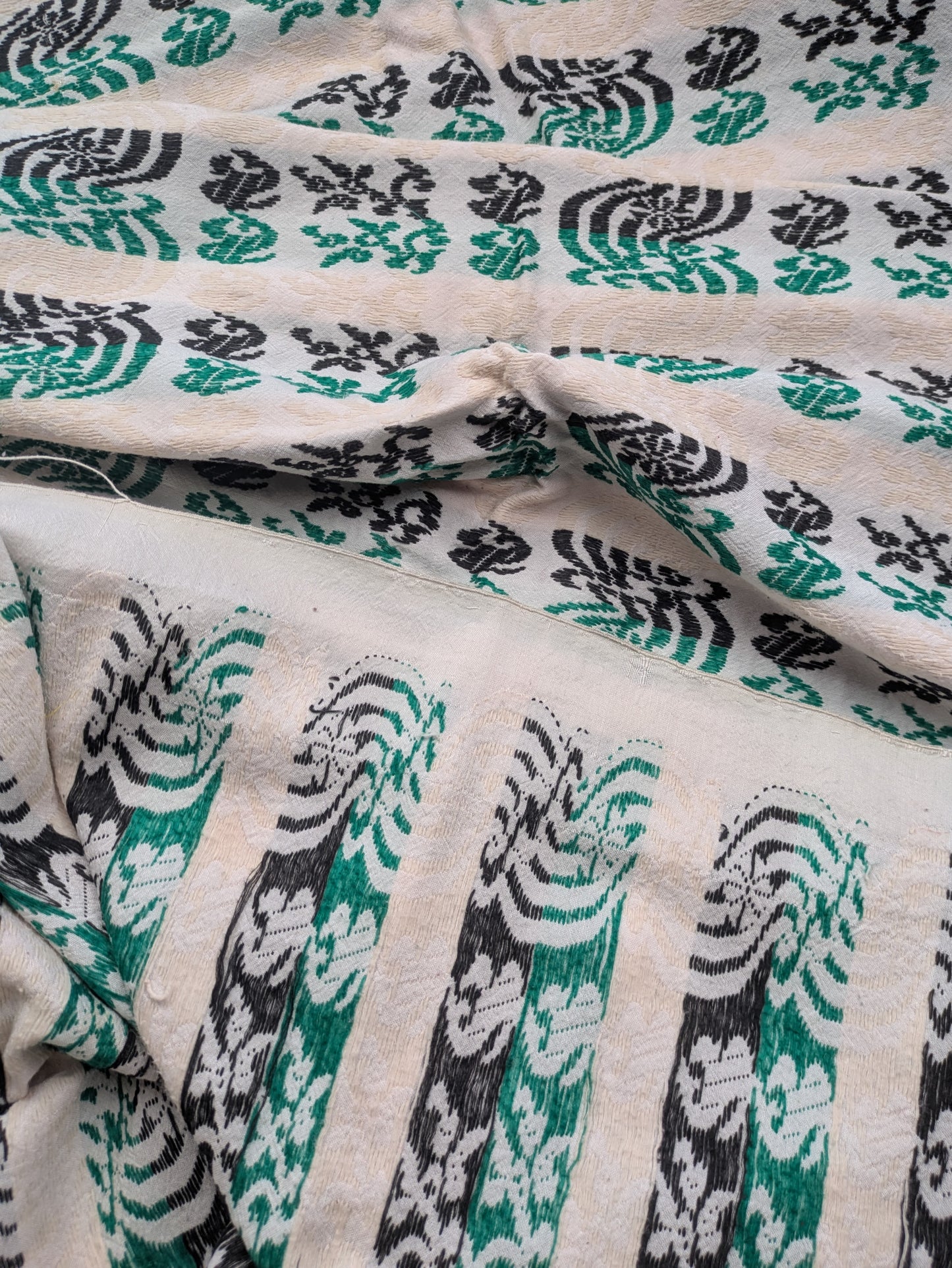 Green and Black Jacquard