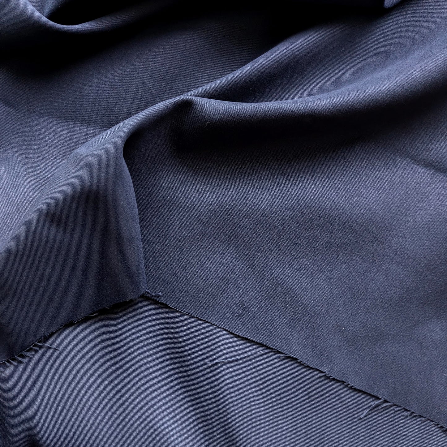 Squishy Navy Silk Twill