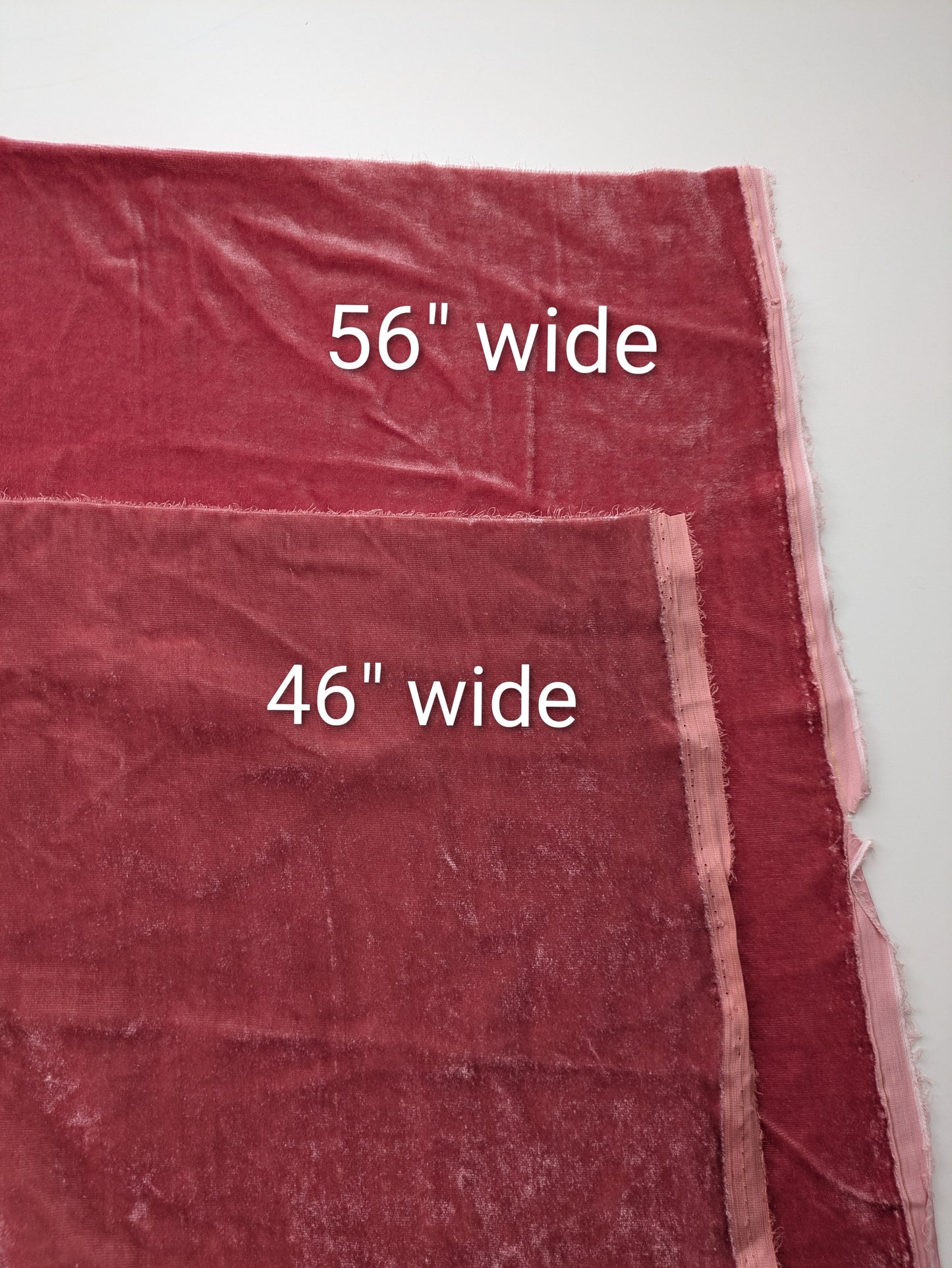 46" Pink Silk Velvet