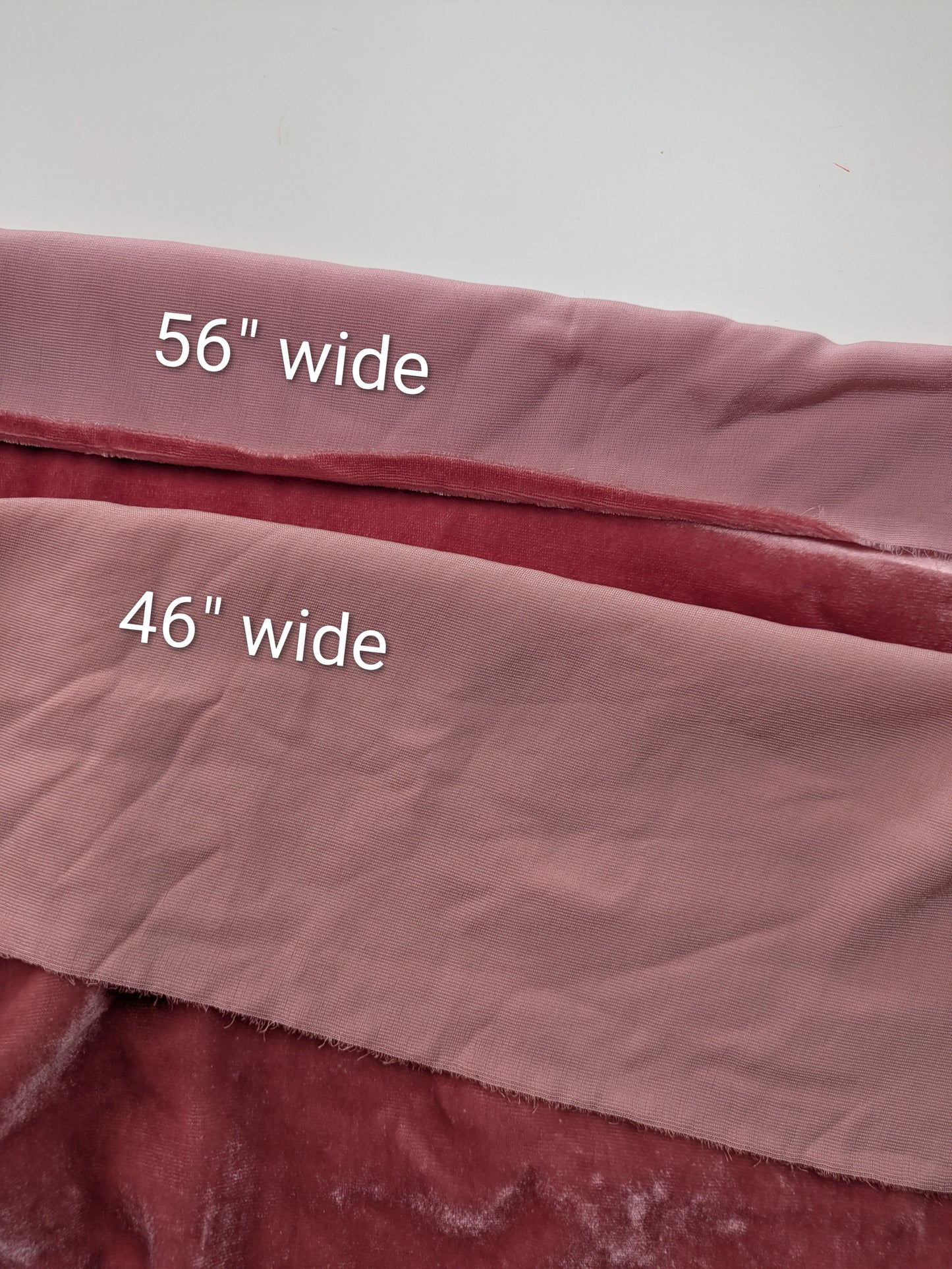 56" Pink Silk Velvet