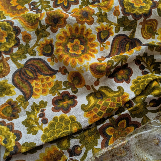 Vintage Floral Linen